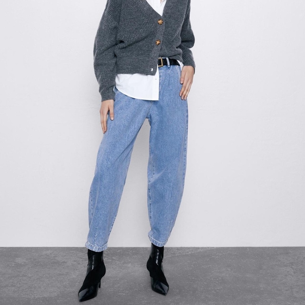 Zara Slouchy High Waist Mom Jeans